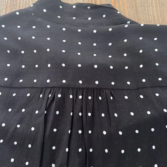 Paige Rayon Diana Dot Tie Blouse XS - Picture 8 of 10